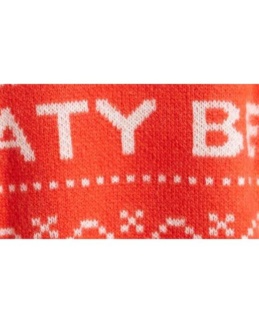 Sweaty Betty Red Fair Isle Sweater