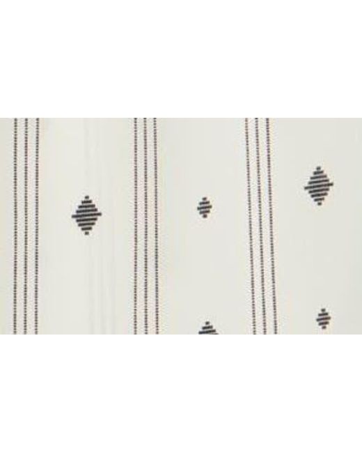 Anne Klein Natural Diamond Pattern Short Sleeve Button-Up Shirt
