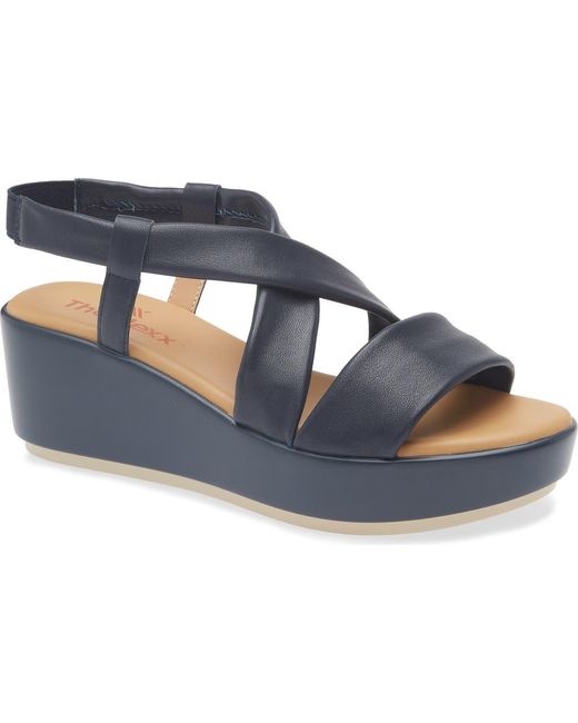 The Flexx Blue Scott Too Platform Wedge Sandal