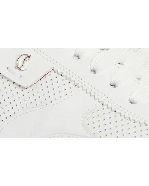 Christian Louboutin White Tutti Rui Perforated Sneaker for men