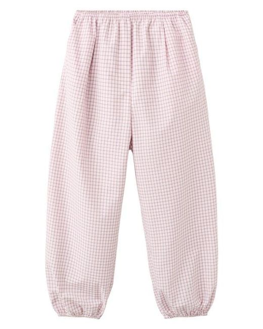 Mango Pink Checkered Slouchy Pants