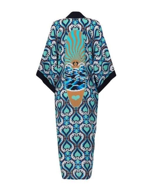 Henelle Blue Duster Robe