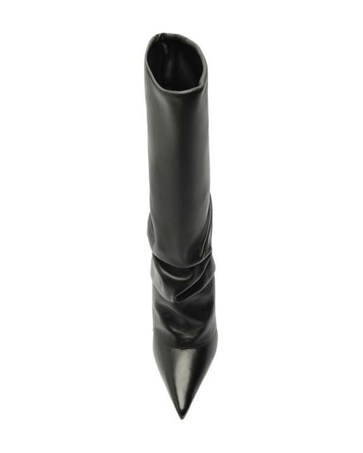 SCHUTZ SHOES Black Mikki Up Cloak Pointed Toe Boot