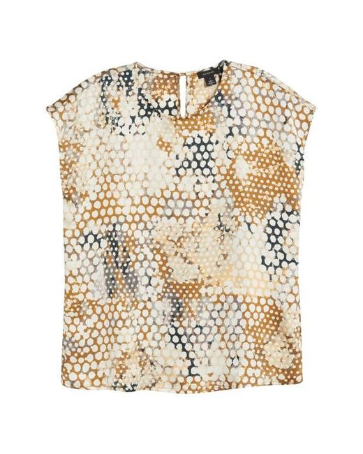 Halogen® Multicolor Print Cap Sleeve Top