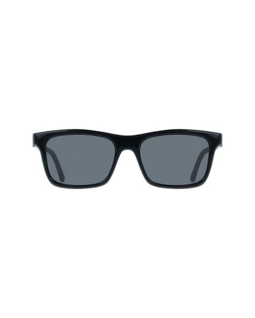 Ferragamo Black 55Mm Rectangular Sunglasses for men