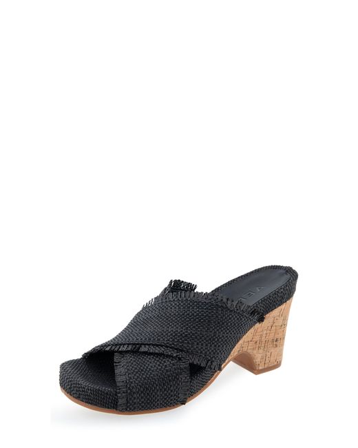 Aerosoles Black Madina Woven Heel Sandal