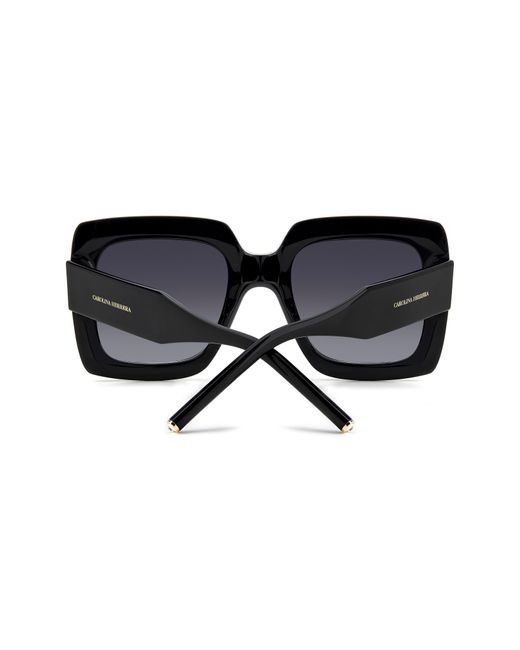 Carolina Herrera Black 53mm Crystal Embellished Square Sunglasses