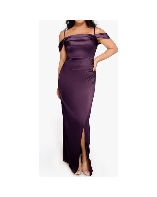 shapewear off shoulder shine ruched sculpting maxi dress Shapewear Off-Shoulder Ruched Maxi | Sculpting Shine
