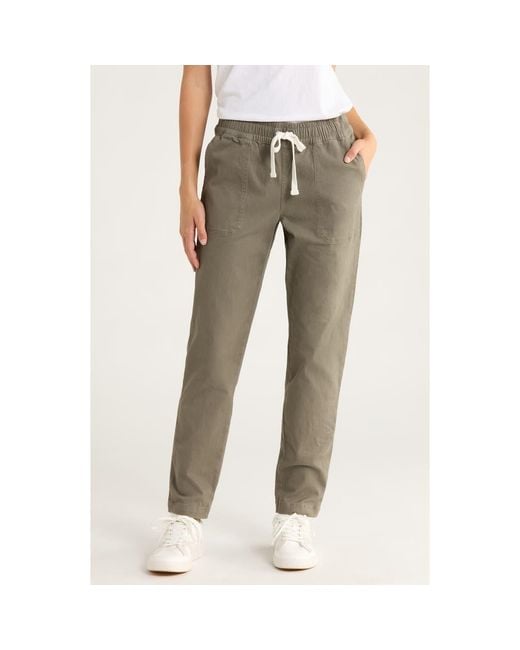 Free Fly Gray Pacifica Stretch Twill Drawstring Pants