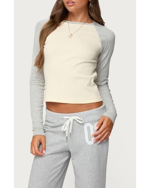 Edikted Gray Raya Crop Top