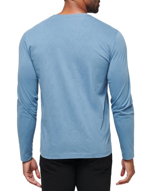 Travis Mathew Warmer Tides Cotton Long Sleeve T-shirt in Blue for Men ...