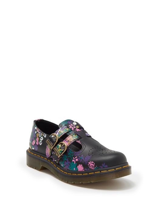 Dr. Martens Black 8065 Vintage Floral Leather Mary Jane Shoes