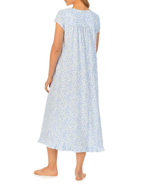 Eileen West Blue Cap Sleeve Nightgown