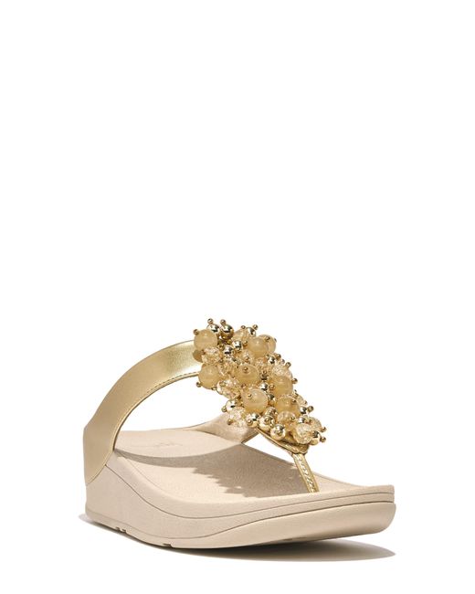 Fitflop Natural Fino Bauble Bead Flip Flop