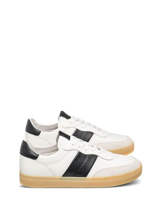 CLAE White Davis Perforated Low Top Sneaker for men