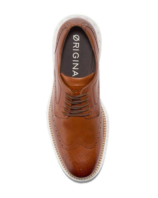 Cole Haan Original Grand 2.0 Wingtip Oxford in Brown for Men  display picture 2