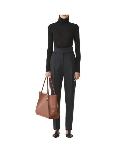 Lanvin Black Merino Wool And Silk Turtleneck Sweater