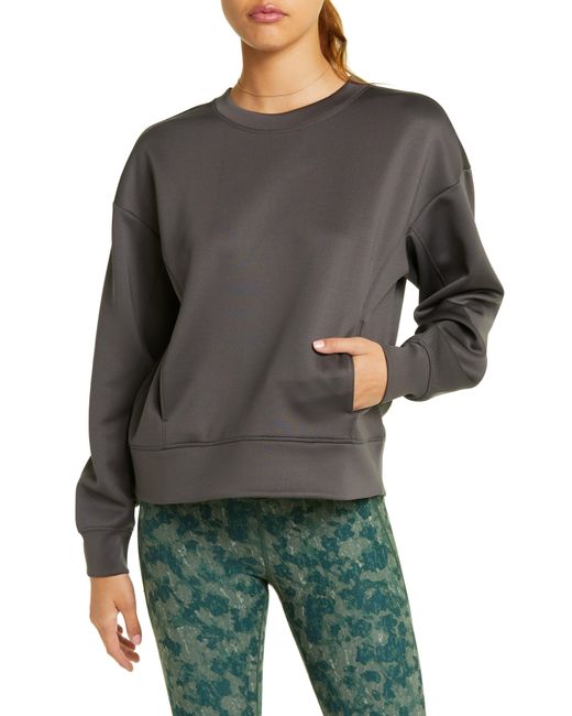 Zella Gray Luxe Pocket Sweatshirt