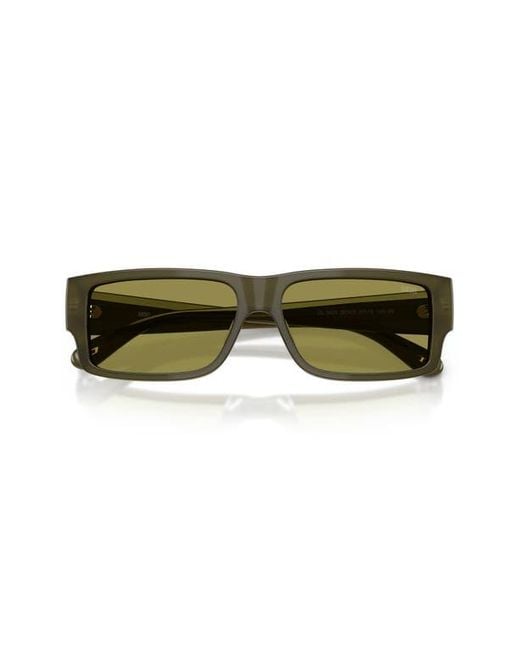 DIESEL Green Geck-D 57Mm Rectangular Sunglasses for men