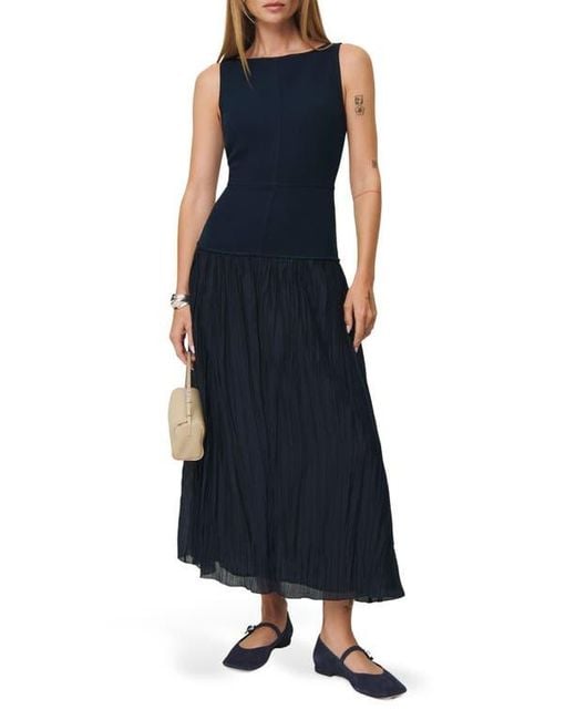 Reformation Blue Cyra Drop Waist Maxi Dress