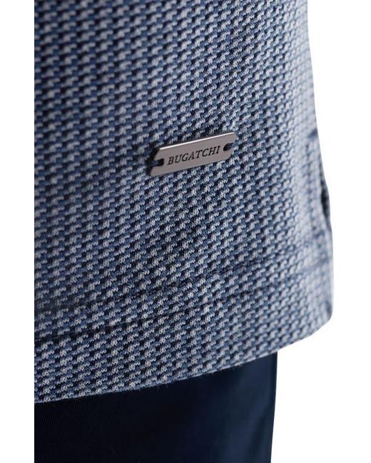 Bugatchi Blue Mercerized Cotton Polo for men