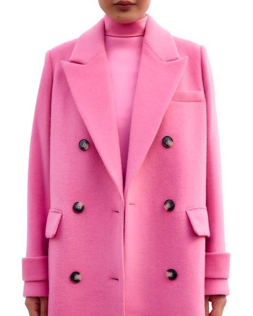 Ro&zo Pink Wool Blend Oversized Coat