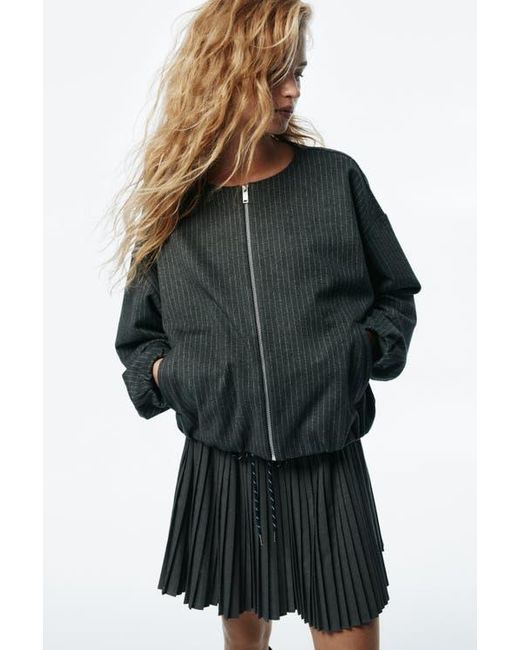 H&M Gray Oversized Jersey Jacket