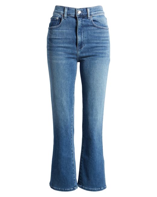 Le Jean Blue Stella High Waist Crop Flare Jeans