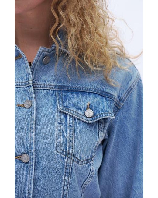 Bayeas Blue Long Sleeve Denim Minidress