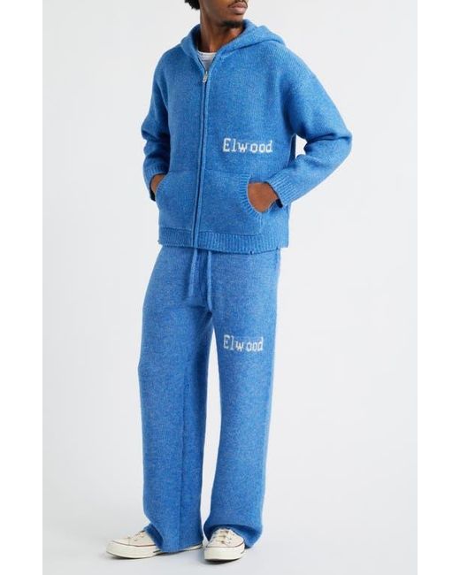 Elwood Blue Hooded Zip Cardigan for men