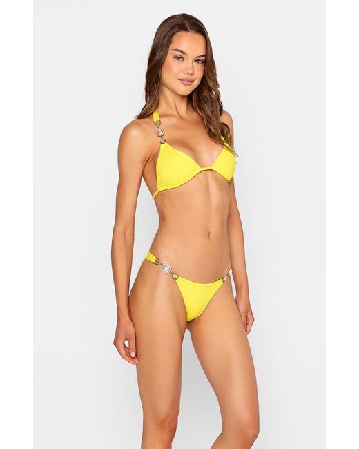 Beach Bunny Swimwear Yellow Raja Tango Bikini Bottom