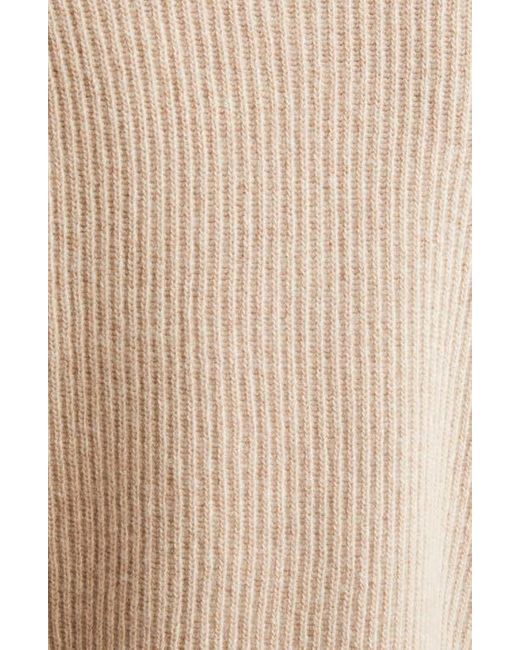 Victoria Beckham Blue Wool & Cashmere Rib Cardigan
