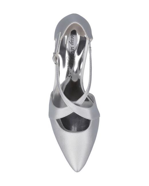 Easy Street White Elegance Pointed Toe Pump