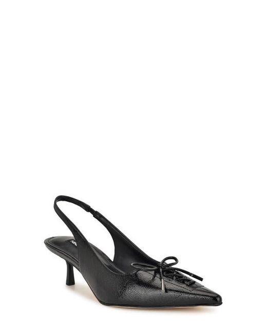 Nine West Black Anora Slingback Pointed Toe Pump