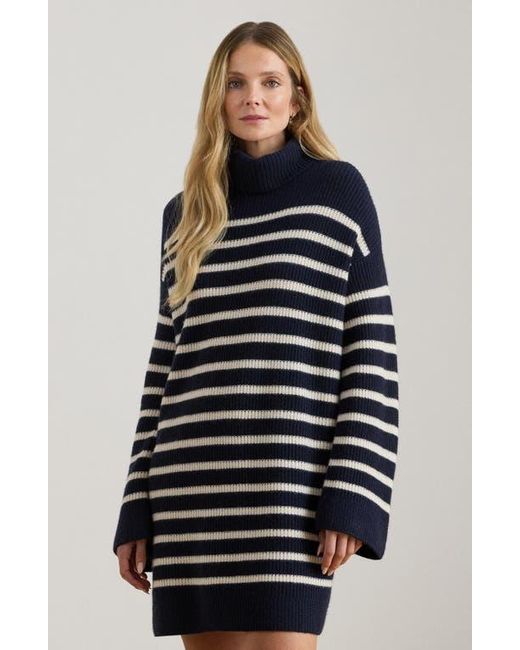 Ralph Lauren Black Areena Long Sleeve Wool & Cashmere Sweater Dress