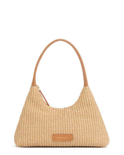 Mansur Gavriel Natural Mini Candy Woven Raffia Hobo Bag
