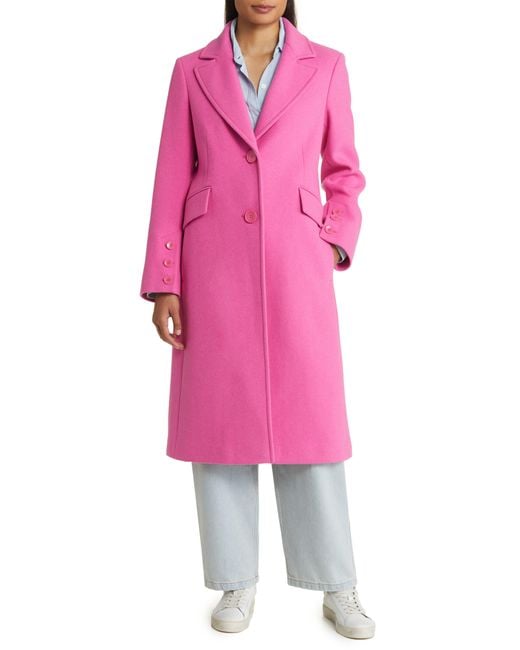 Sam Edelman Pink Long Twill Coat