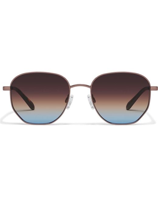 Quay Brown Big Time 54Mm Gradient Round Sunglasses