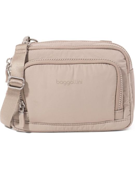 Baggallini Pink Trifecta Rfid Wallet Crossbody Bag