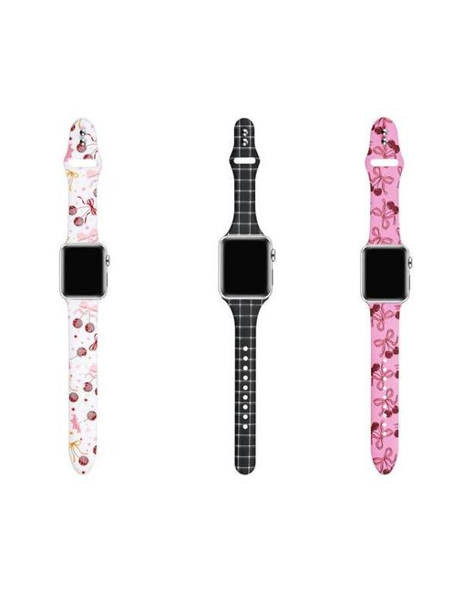 The Posh Tech Black 3-Pack Silicone Apple Watch Watchbands