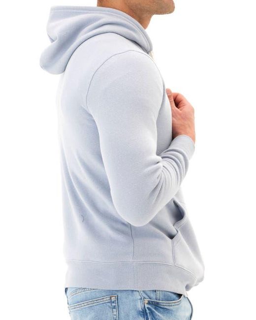 Threads For Thought Blue Fleece Pullover Hoodie for men