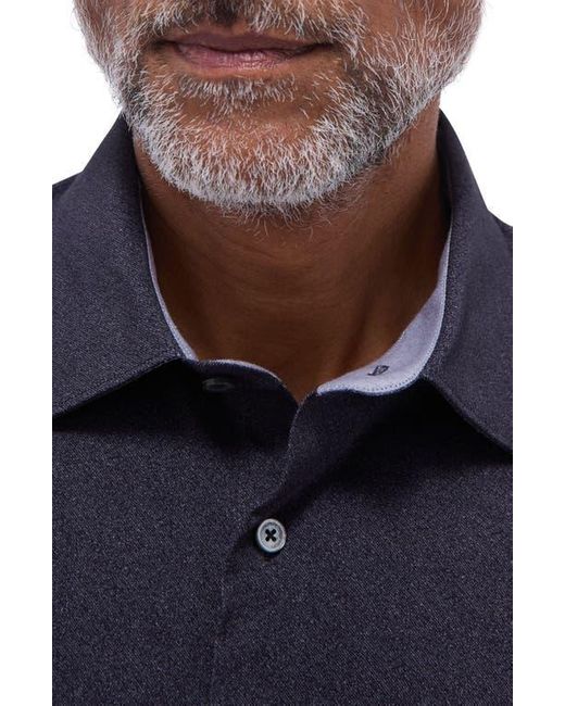 Bugatchi Blue Jimmy Ooohcotton Solid Button-Up Shirt for men