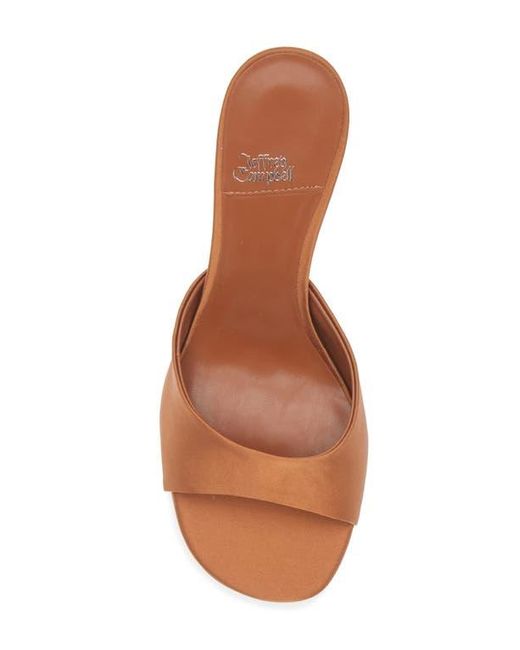 Jeffrey Campbell Brown Mew 2 Satin Slide Sandal