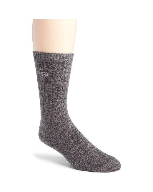 Ugg Gray Ugg Trey Rib Crew Socks for men