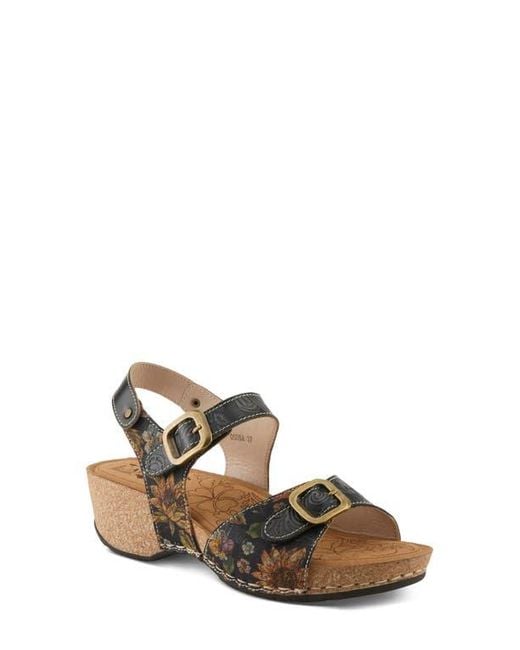Spring Step Multicolor Osuna Ankle Strap Platform Sandal