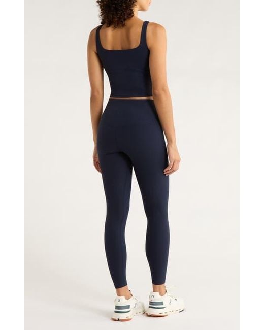 Mpg Blue Ribbed Leggings
