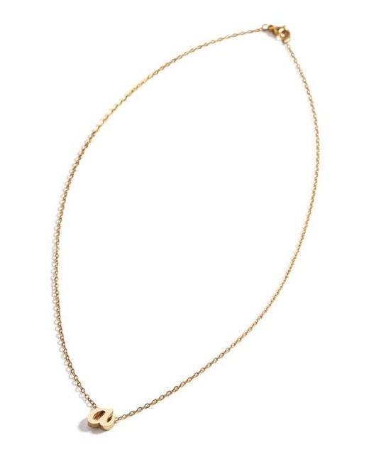 Mint & Lily White Tiny Script Initial Necklace