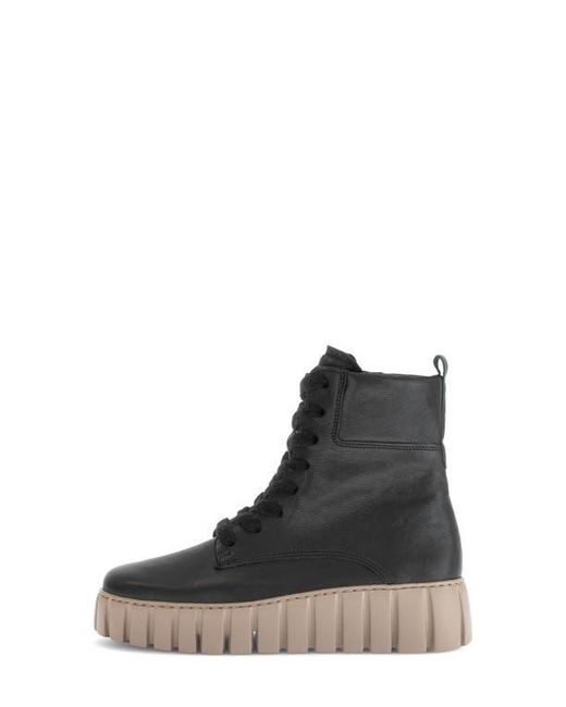Gabor Black Lace-Up Boot