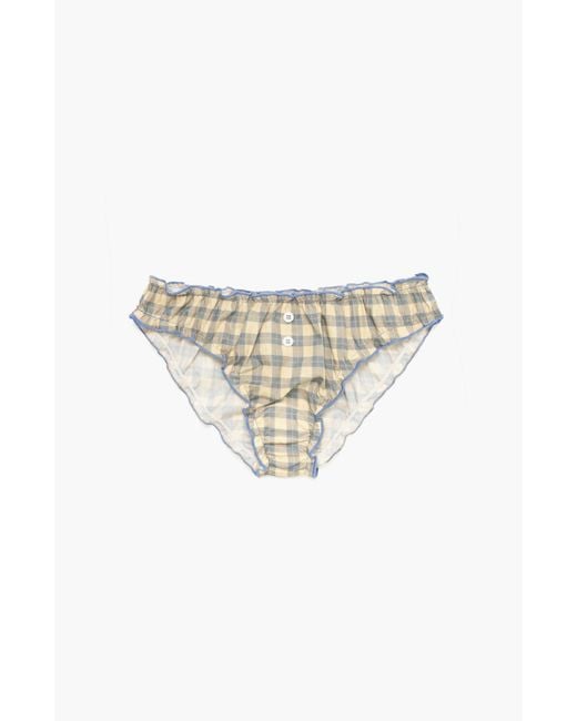 Oddli White Plaid Bloomers