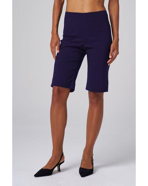 Franne Golde Blue All-Season Slim Stretch Bermuda Short